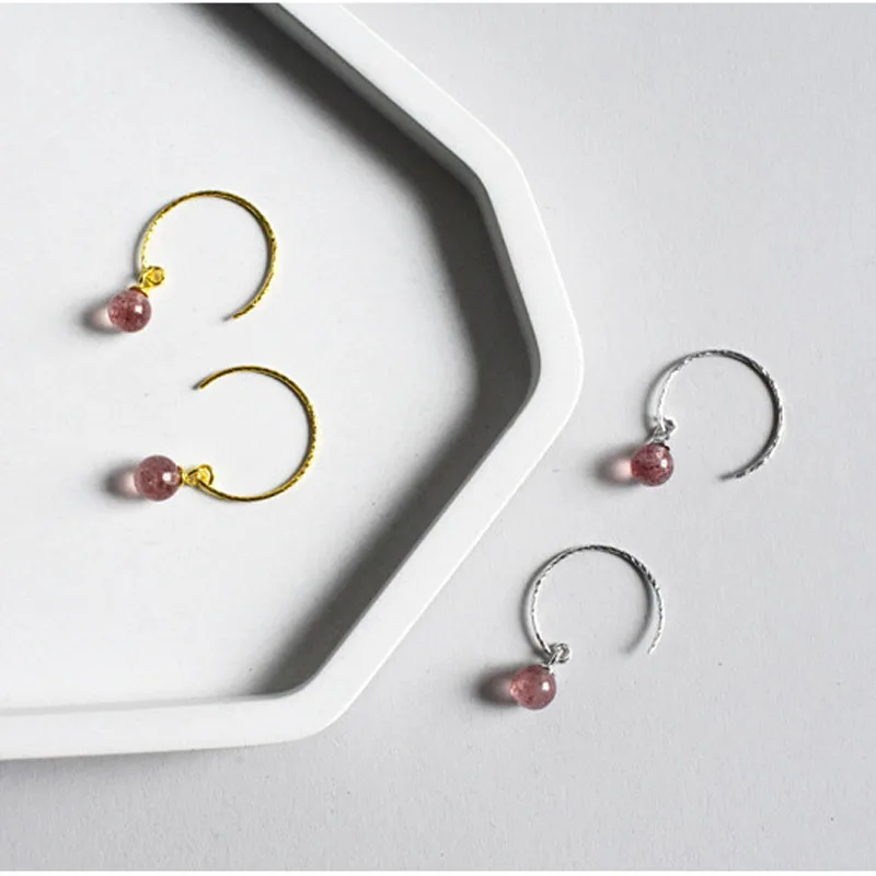 Женские серьги-кольца из серебра 100% пробы с кристаллами | Украшения и аксессуары