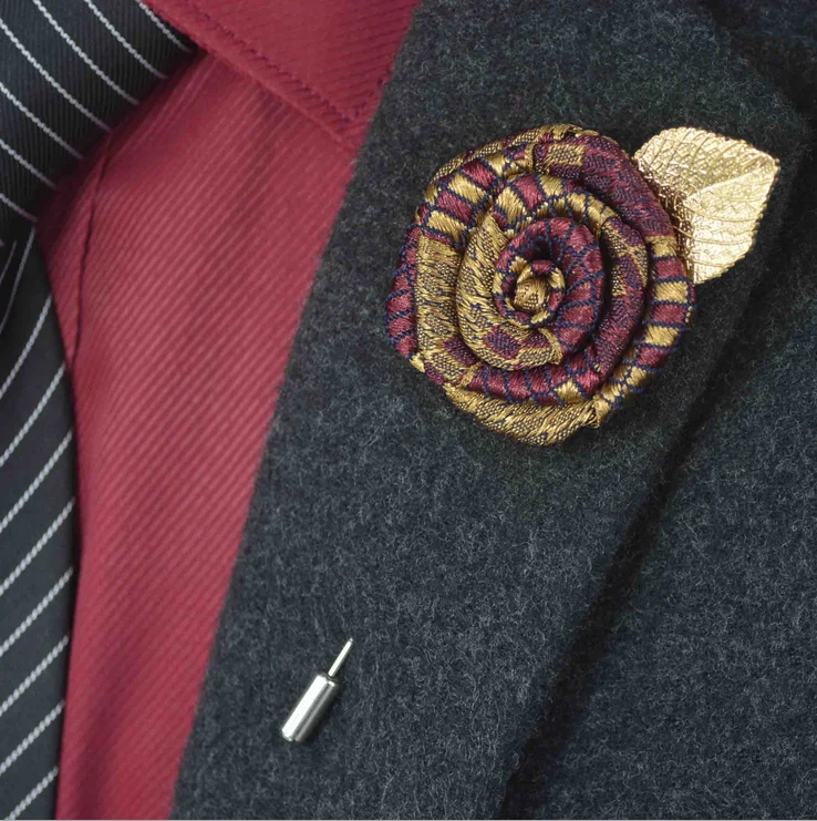 

Vintage Rose Flower Brooch Fashion Leaf Corsage Men Women Suit Dress Wedding Party Business Boutonniere