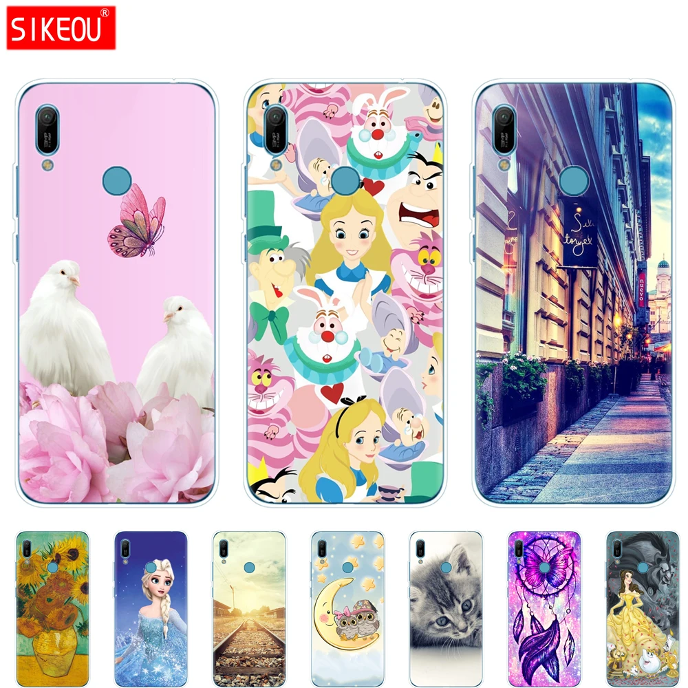 Силиконовый чехол для huawei y6 2019 Чехол Мягкий ТПУ задняя крышка телефона Y6 MRD-LX1 MRD-LX1F