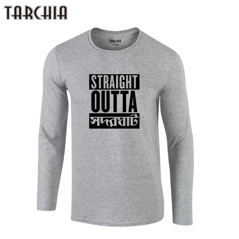 

TARCHIA 2021 новые модные Straight Outta героев мультфильмов крутая брендовая Blomed футболки для мужчин с длинным рукавом Футболка 100% хлопковая футболка ...