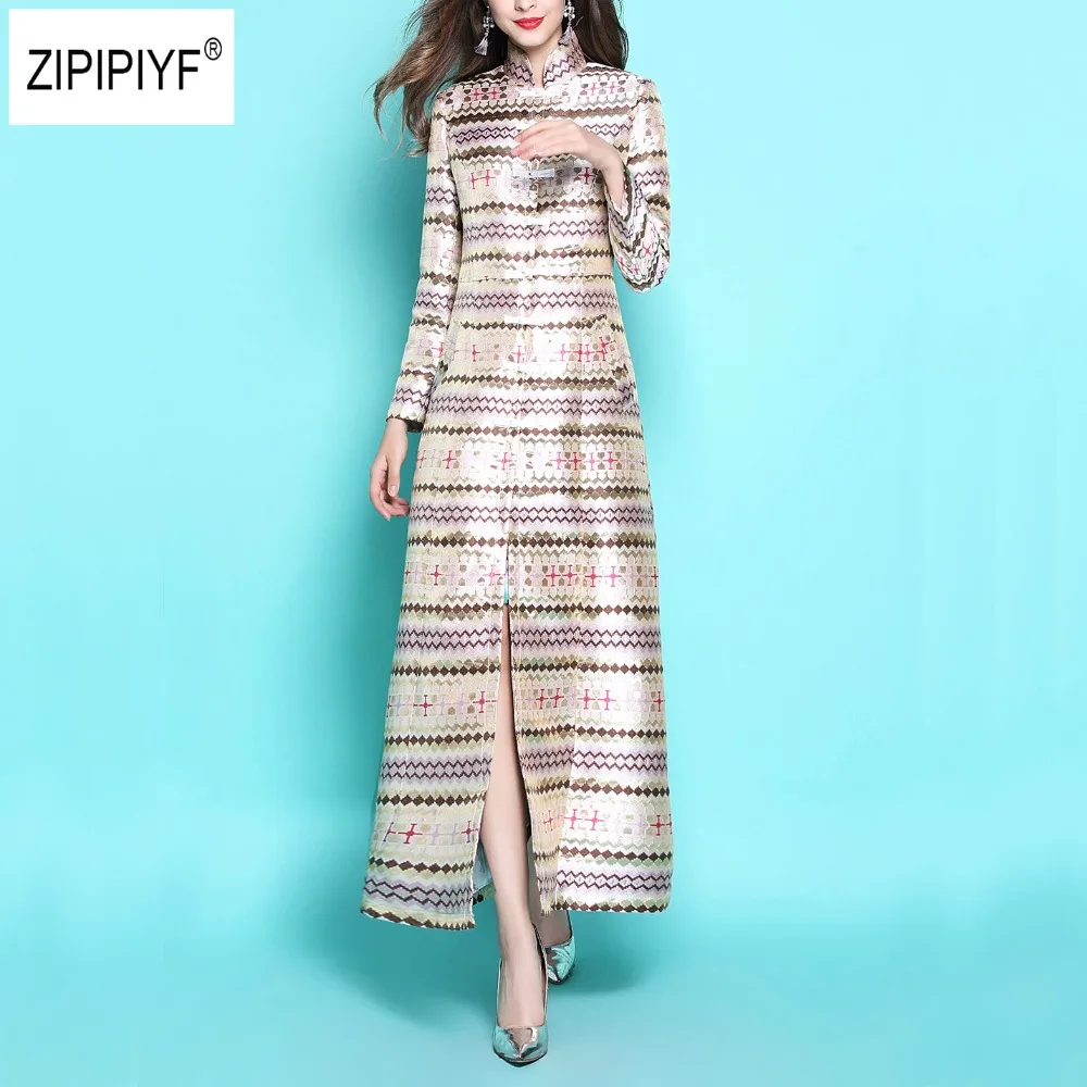 

Кардиган женский жаккардовый в полоску, с воротником-стойкой и длинным рукавом, осень 2019, B1159