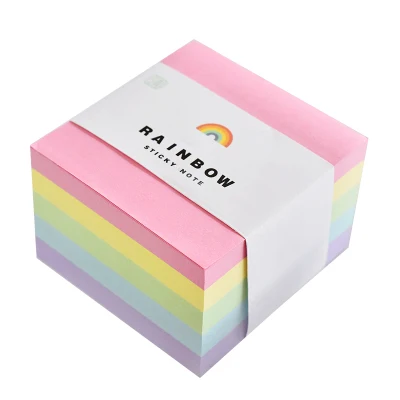 Sticky Notes Белый/крафт-бумажный блок для заметок, блокнот для заметок, липкие заметки, каваи, Радужный цвет, Post It Adhesivas, блокнот для заметок - Цвет: Sticky Notes