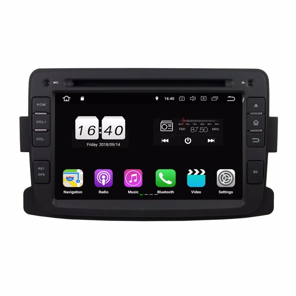1024*600 Android 8 1 для Renault Duster 2012 2013 2 Гб Оперативная память автомобильный DVD плеер с gps
