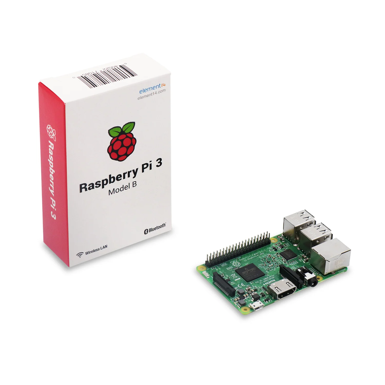 Raspberry Pi 3 Model B стартовый комплект + блок питания (ес/сша) PI акриловый чехол радиатор