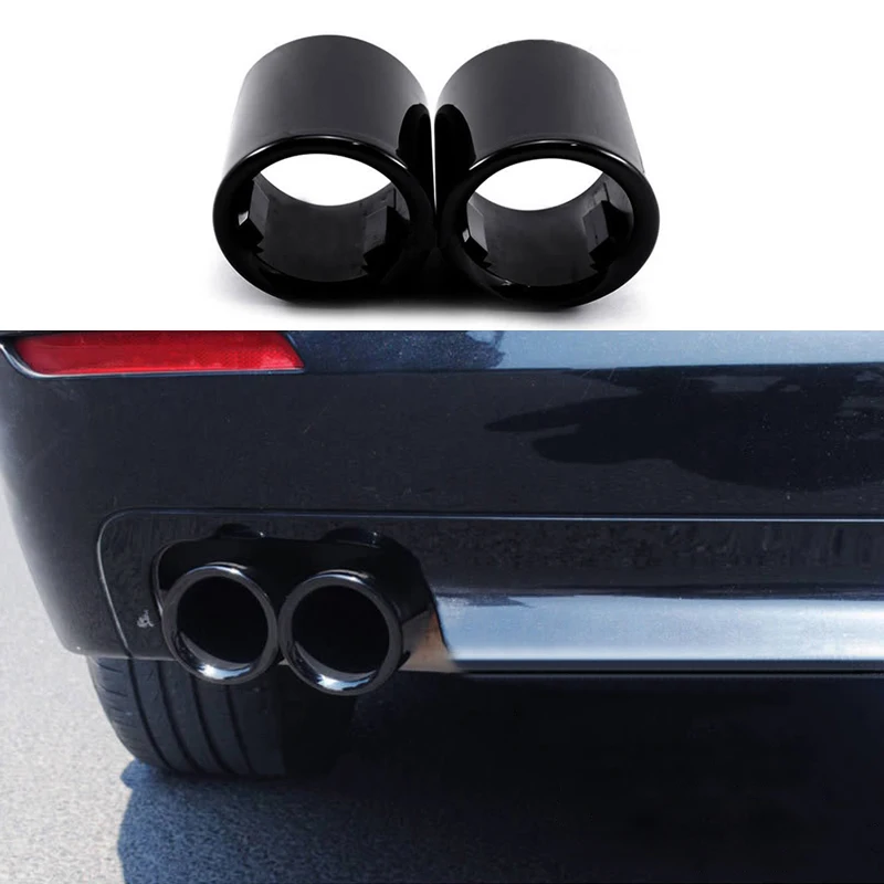 2x стальной задний цилиндр выхлопной трубы кольцо Накладка для BMW 5 серии F10 13 2016 и 3