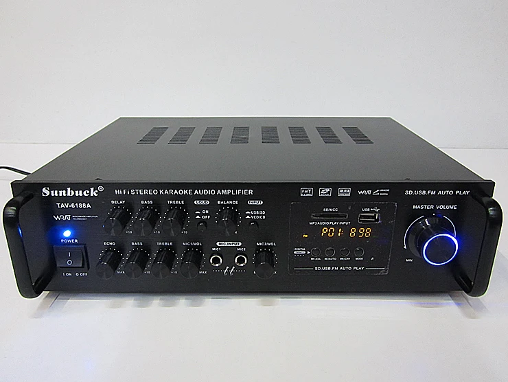 TVA-6188A/TVA-6188BT 2,0 канал 500 Вт 220/12V с Bluetooth, Hi-Fi, домашний кинотеатр караоке стерео аудио усилитель