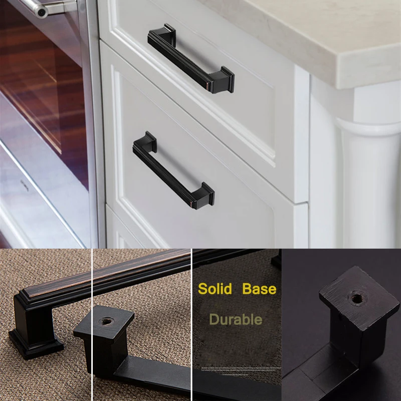 Винтажные американские черные и красные дверные ручки для мебели шкафа обуви