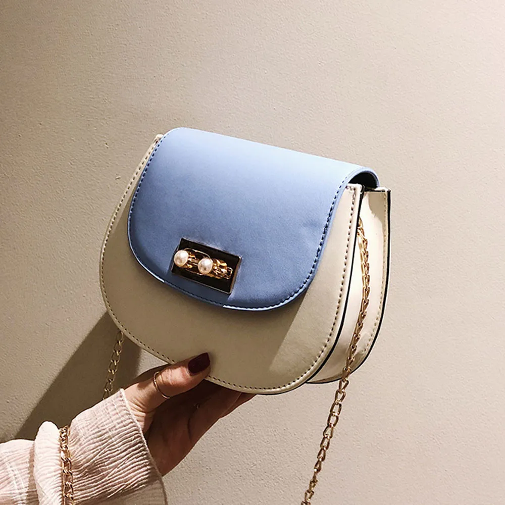 Женская мода панелями кнопка простой дизайн Одна сумка на плечо однотонный