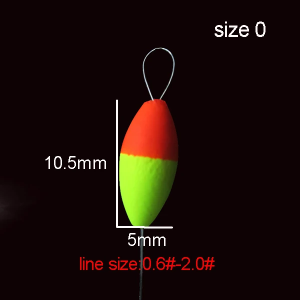 size 0 mixed 30 шт./лот флуоресцентный поплавок семь звезд поплавок бобы мини поплавок, рыболовные снасти аксессуары A100 - Цвет: size 0 mixed