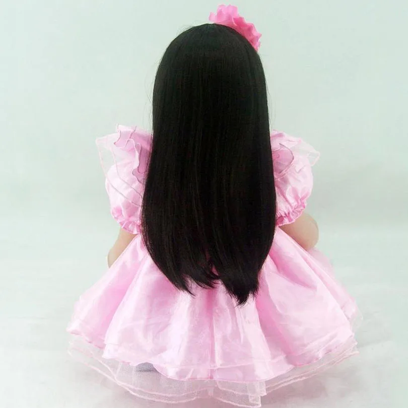 Силиконовые хлопковые игрушки милые розовые реалистичные куклы реборн с черными