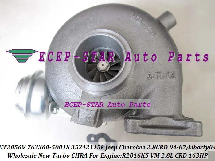 GT2056V 763360 757246 0001 35242112G Турбокомпрессор Для Jeep Cherokee CRD 2004 07 Liberty R2816K5 VM 2.8L 163HP|turbocharger