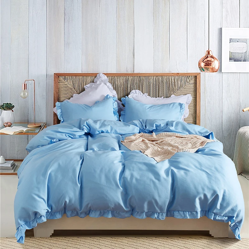 Романтичный розовый комплект постельного белья Элегантный Пододеяльник с