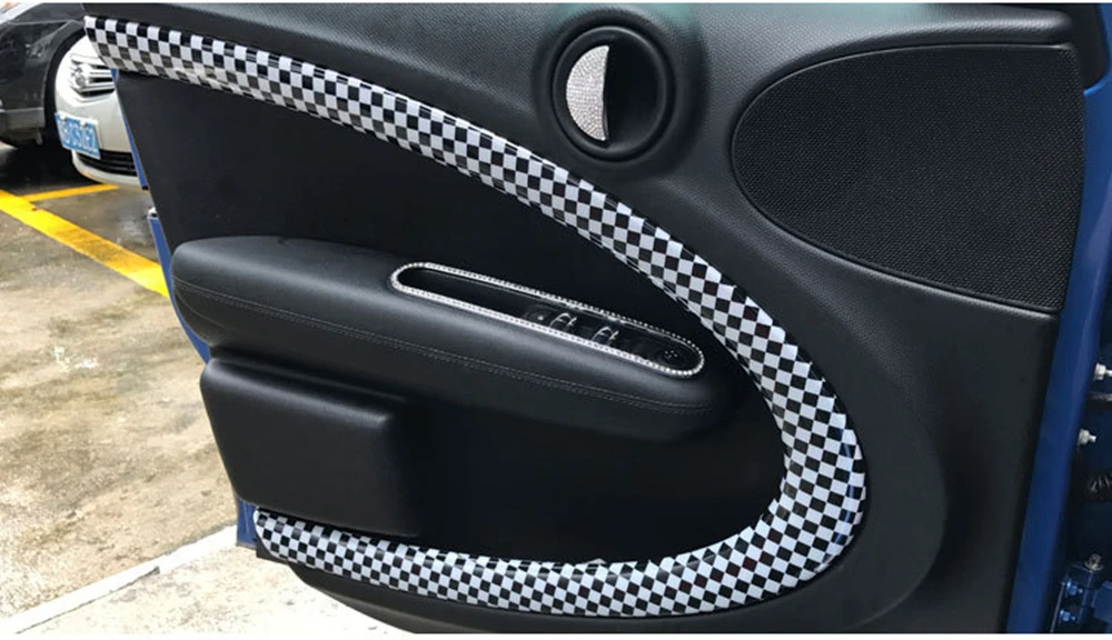 Для MINI Cooper Countryman R60 внутренняя отделка двери комплект декоративная крышка для MINI Cooper R60 аксессуары для MINI R60 стикер для автомобиля
