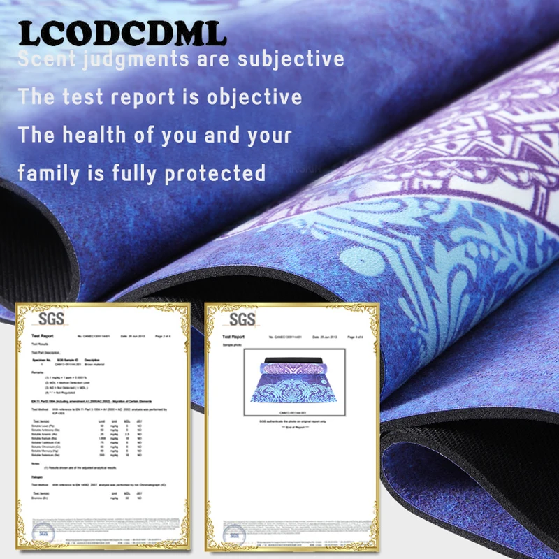 Натуральный каучук профессиональный Йога мат коврик для фитнеса с принтом