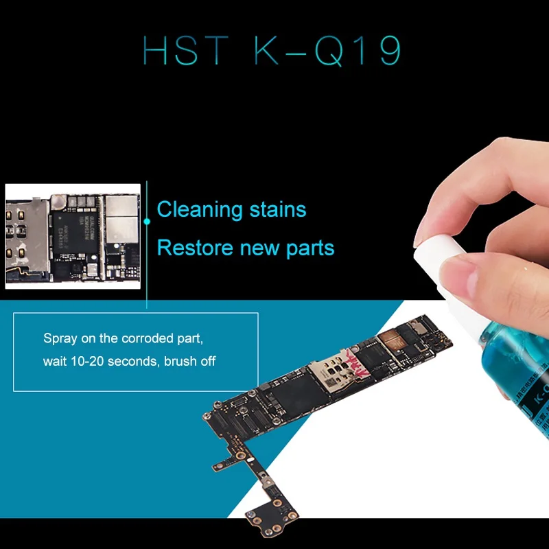 Kaisi K-Q19 материнская плата моющее средство для мобильного телефона PCB Материнская плата очиститель прецизионная печатная плата инструмент для очистки без коррозии