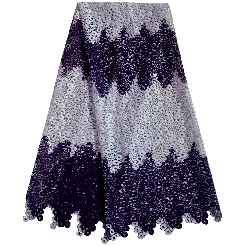 Высокое качество нигерийской свадьбы Африканский Кружево Ткань гипюр шнур для