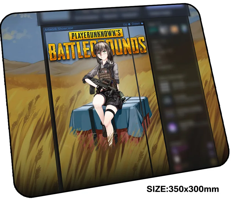 Коврик для мыши pubg компьютерный игровой коврик 350x300 мм индивидуальный padmouse