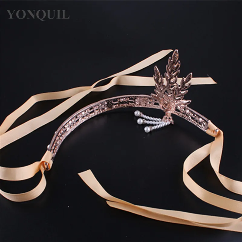 Artistic Great Bridal Jewelry Hair Accessories Crystals Pearl Headband Wedding Tiaras And Crowns Girls Headwear |
