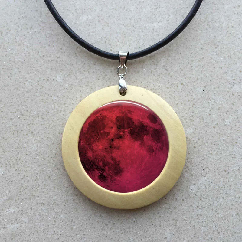 Бесплатная доставка ожерелье с полной луной Луной крови ювелирное лунным