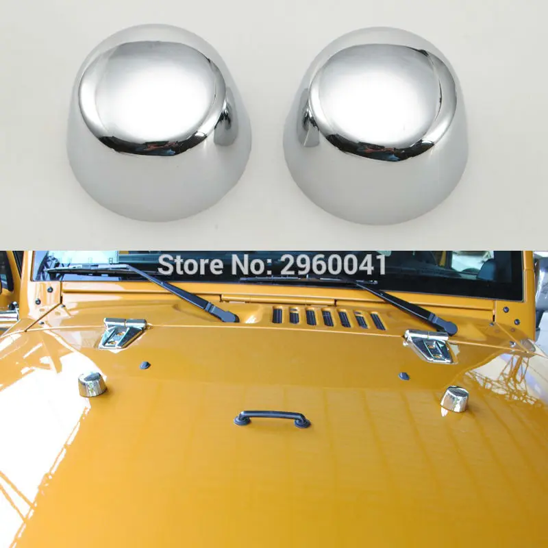 2 шт./компл. хромированные защитные колпачки из АБС пластика для Jeep Wrangler JK 2007 ~ 2016