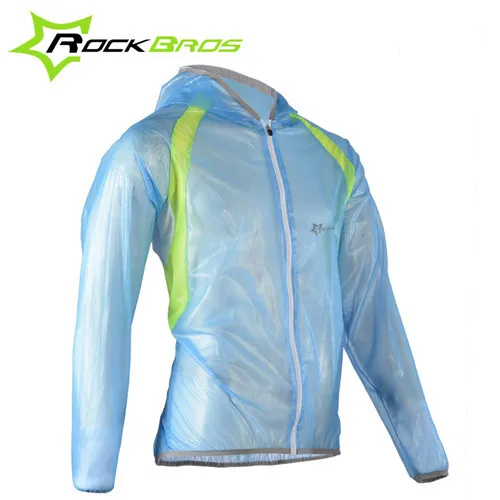 Blue ROCKBROS MTB Велоспорт Джерси Многофункциональная куртка дождь водонепроницаемый ветрозащитный ТПУ плащ велосипед оборудование одежда 3 цвета - Цвет: Blue