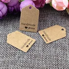 Размер: 3x2 см Крафт-бирки 100 шт.лот ручная работа с любовью крафт-бирка для подарочной коробки и бумажных карт DIY Подарочные бирки для торта ручной работы