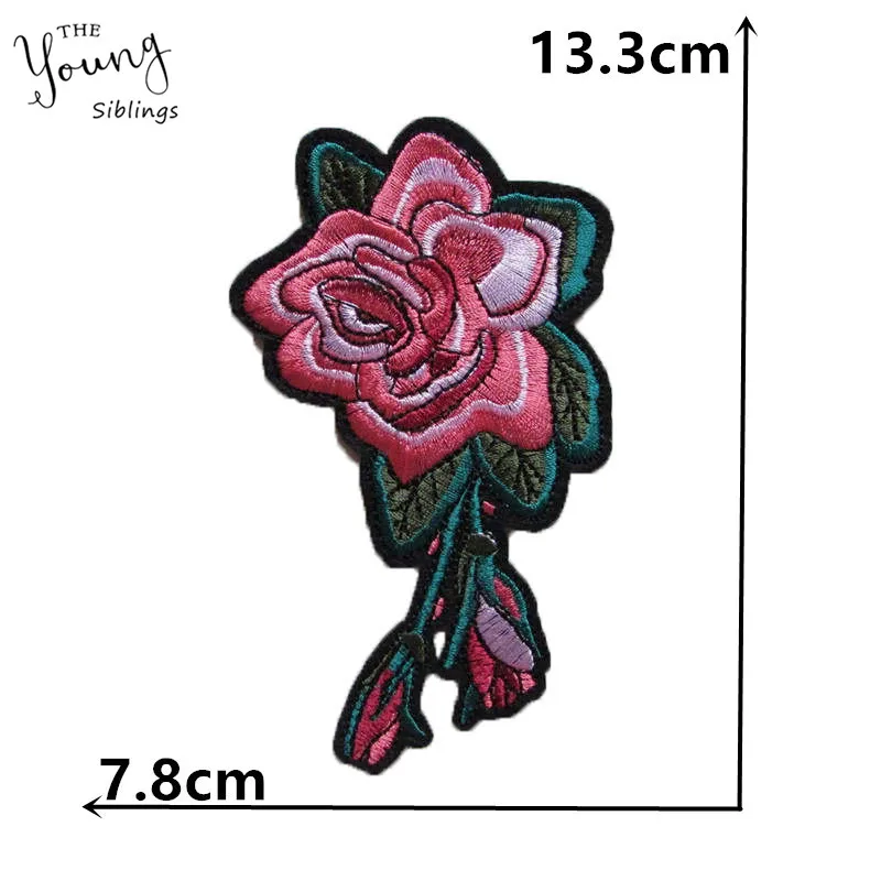 Модные цветочные вышивки патчи для одежды джинсы значки аппликация сделай сам