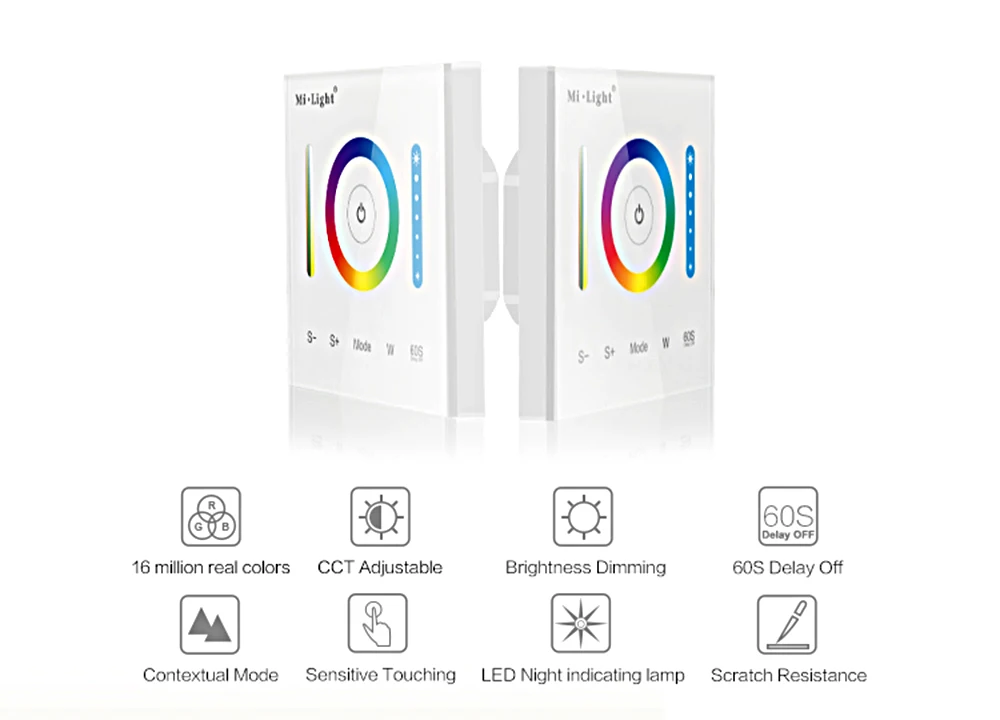 BSOD умная Светодиодная панель контроллер RGB RGBW CCT диммер Milight P3 контроллер Регулируемый сенсорный DC12V24V настенный переключатель для светодиодной ленты
