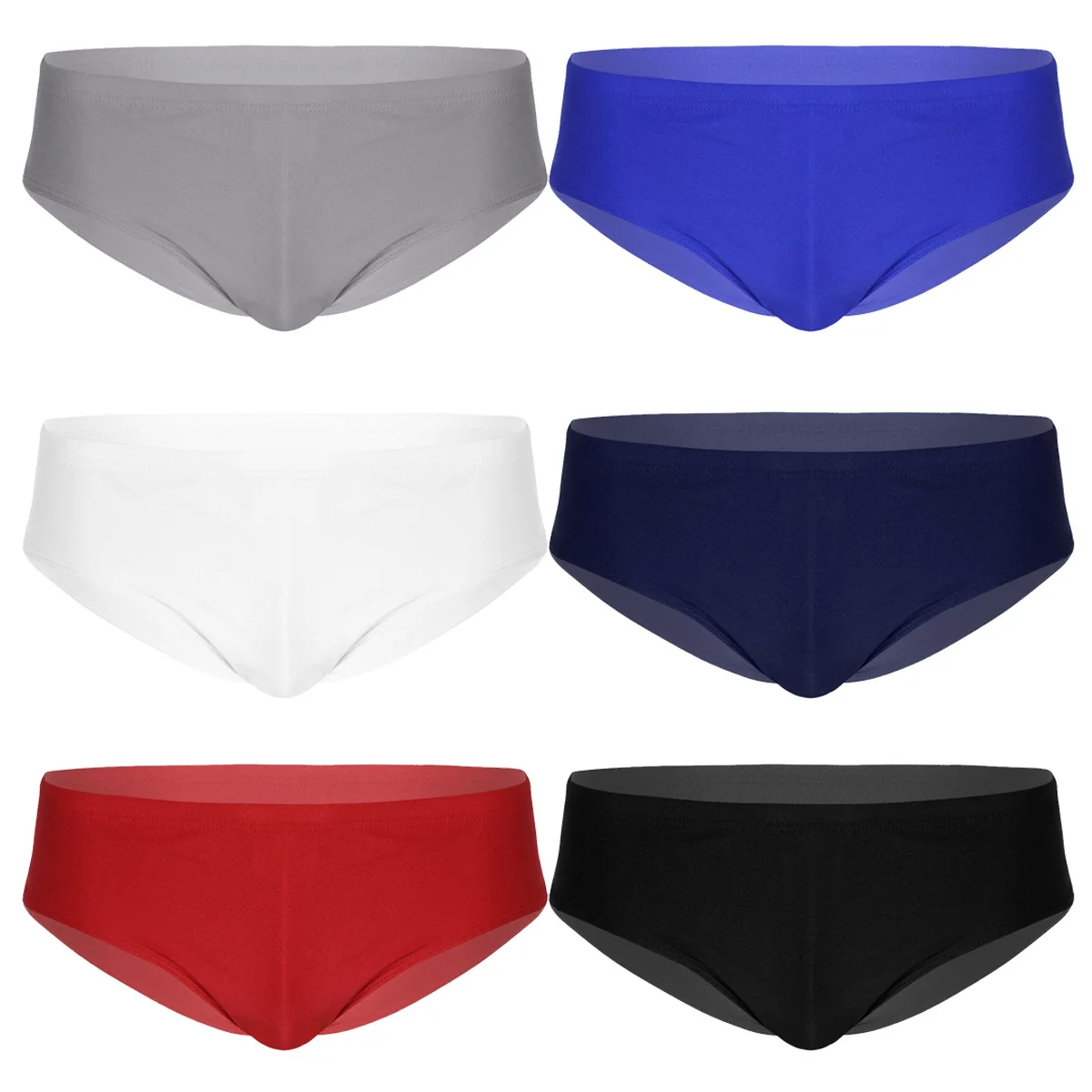 Мужчины бикини трусы Купальники быстросохнущие однотонные с завязками спереди