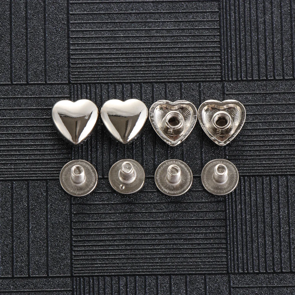 10 шт. Сделай Сам заклепка в форме сердца Винт для сумок фурнитура сумочки