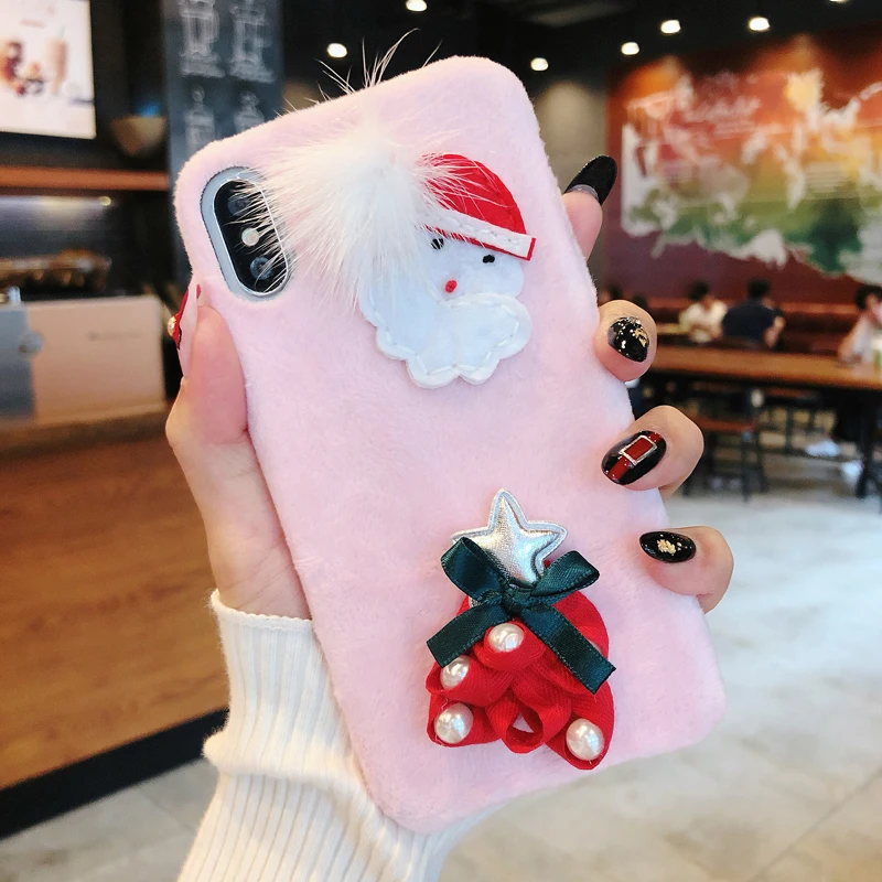 Easterm X Чехлы новогодний Рождественский теплый зимний чехол для iPhone XS 6 S Plus 7 8 P XR MAX