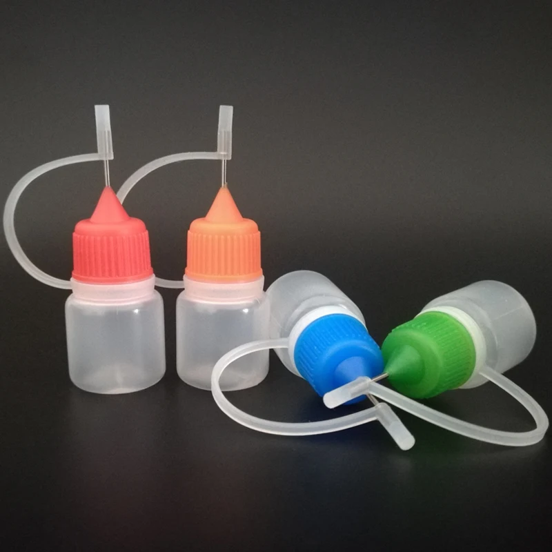 250pcs 3ml LDPE Empty Plastic Squeezable E Liquid Dropper Filling Bottles With Metal Needle Tip for juice Nail Polish | Красота и