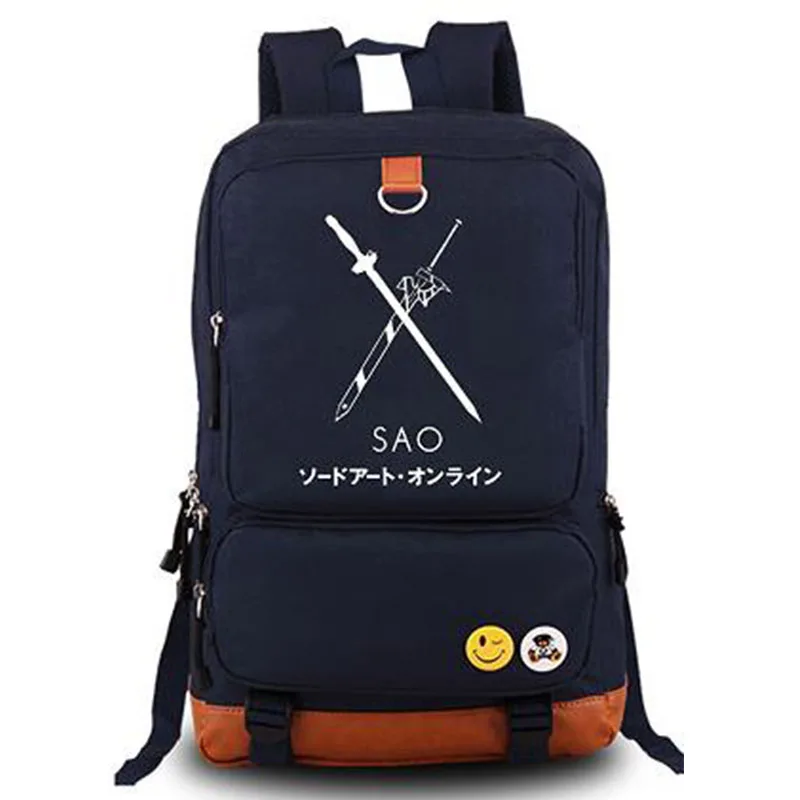 Модные школьные ранцы Sword Art Online повседневные женские и мужские портфели на плечо