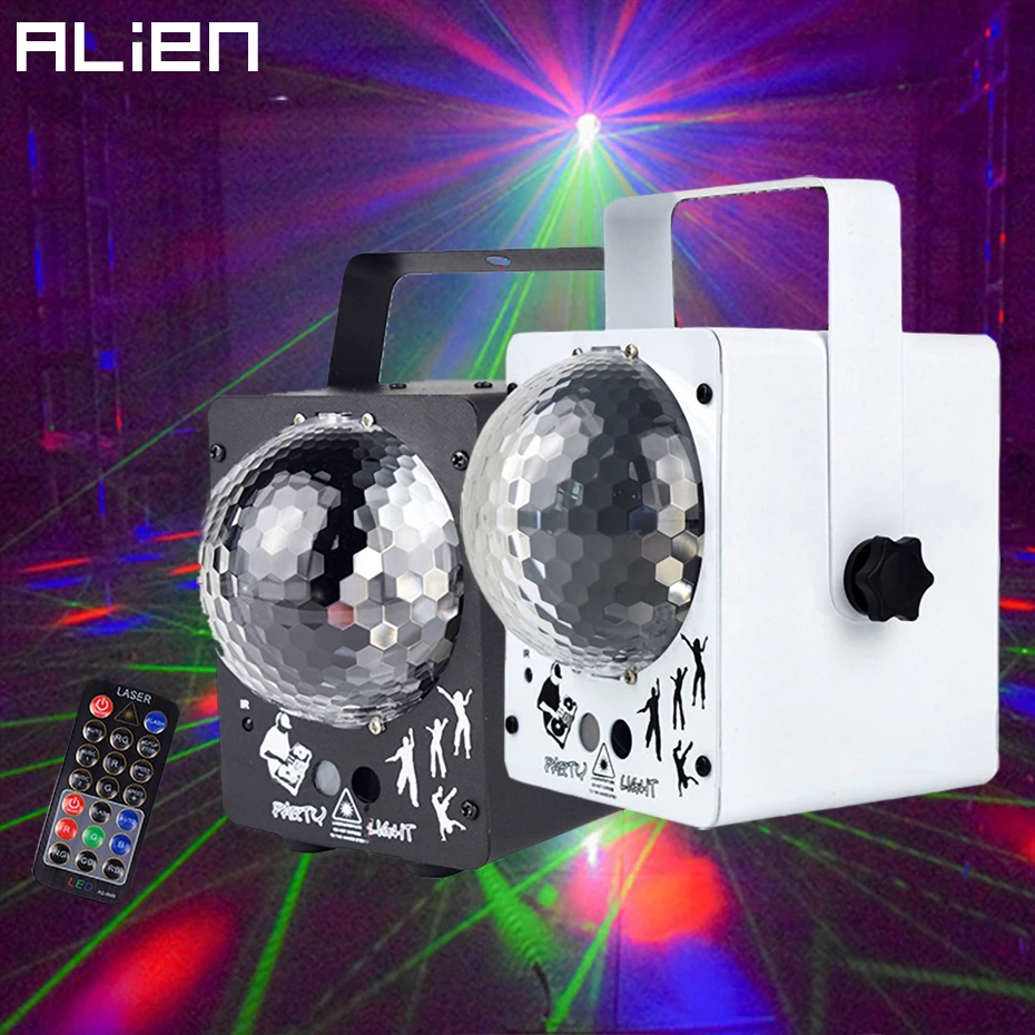 ALIEN RGB светодиодный Кристалл Диско магический шар с 60 узорами RG лазерный проектор DJ вечерние праздничные Бар Рождество сценическое освещение