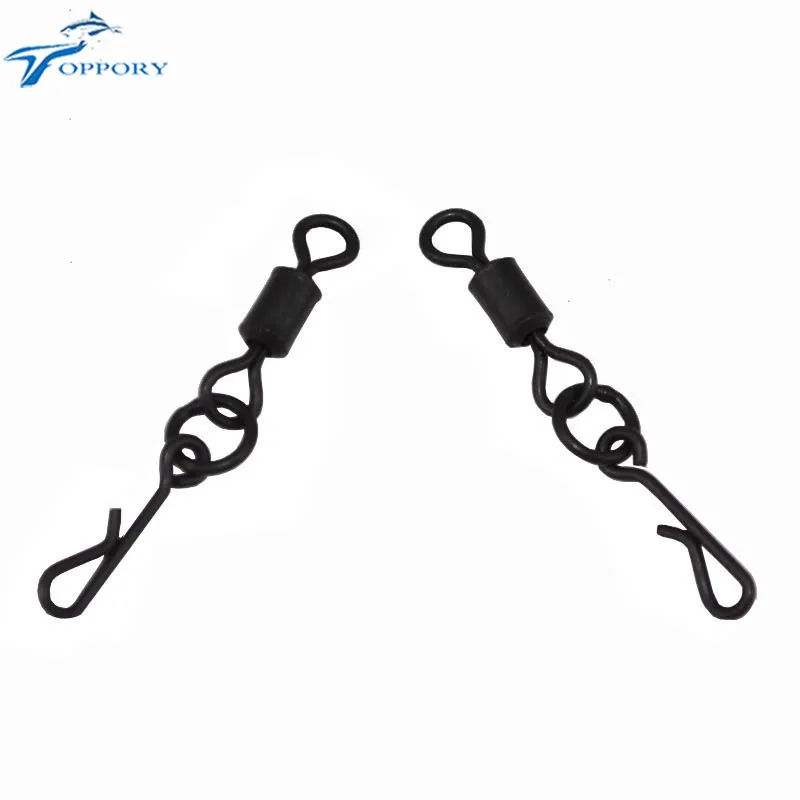 Toppory Вертлюги для ловли карпа с длинным корпусом Q форма d вертлюг рыбалки одним