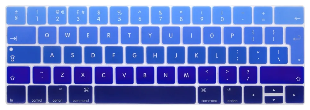 Новая силиконовая защитная пленка наклейки на клавиатуру для MacBook с сенсорной панелью 13 15 дюймов A1706 A1707 A1989 EU английская версия