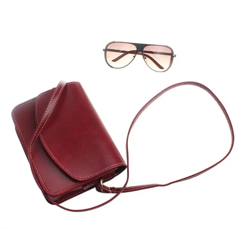 Женская сумка через плечо из искусственной кожи в стиле ретро маленькая Прямая