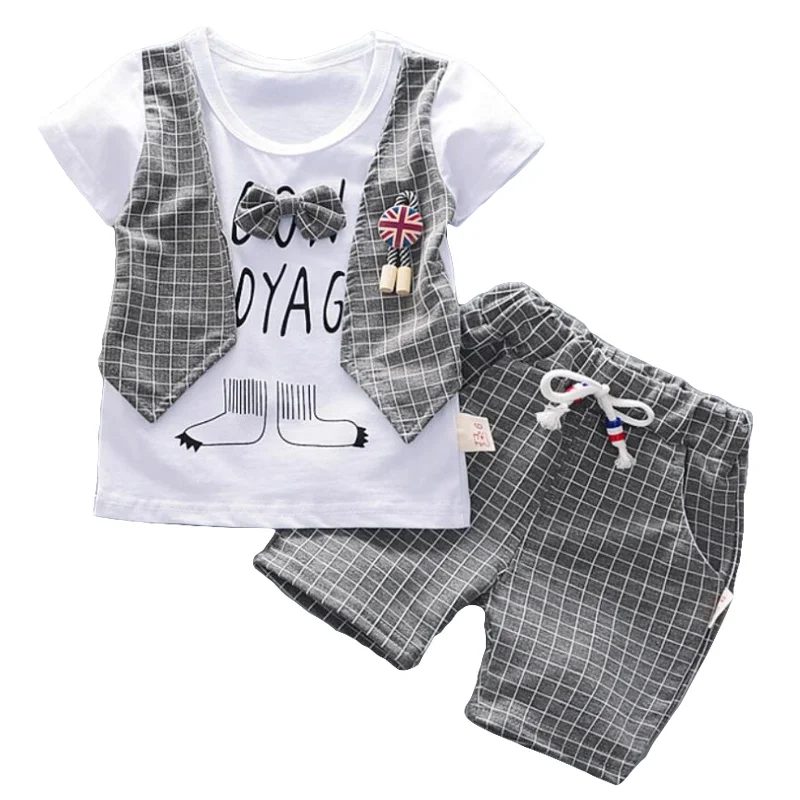Boys Summer Baby Clothing Children's Tops + Shorts 2 Piece Sports Set Newborn Clothes |