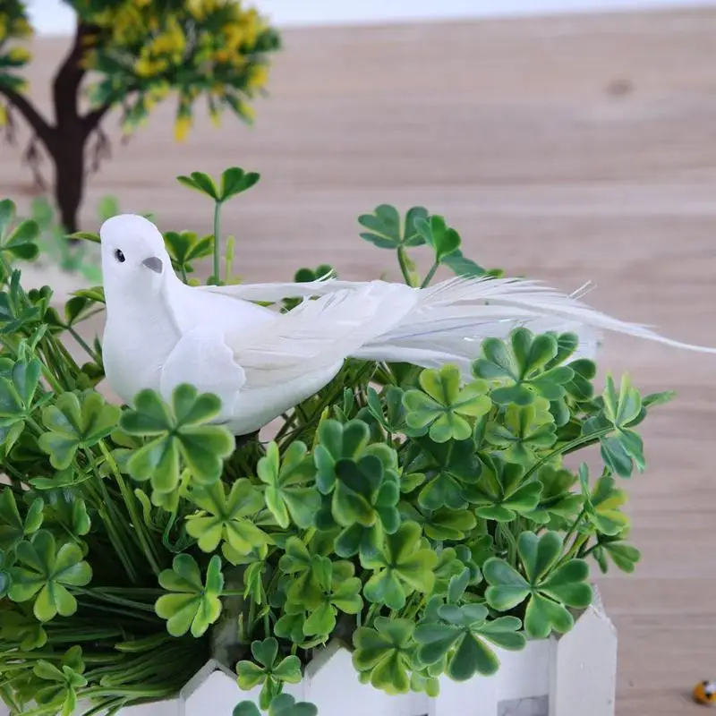2 шт белые голуби перо искусственная пена Lover Peace Doves птичка для домашнего декора имитация фигурки миниатюры имитация Птицы Модель