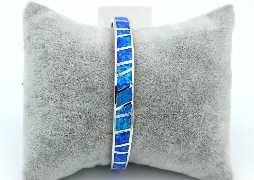 2016 Специальный синий огненный опал манжета браслет для женщин | Украшения и