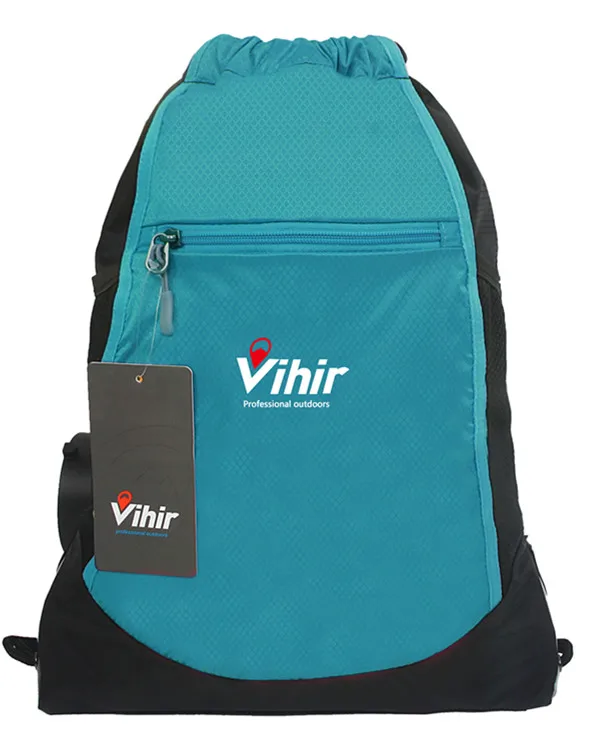 blue Vihir, водонепроницаемая, полиэфирная, мужская, женская, большая, большая сумка для спортзала, спортивная сумка для фитнеса, йоги, бега, плавания, танцев, сумка на плечо на шнурке - Цвет: blue