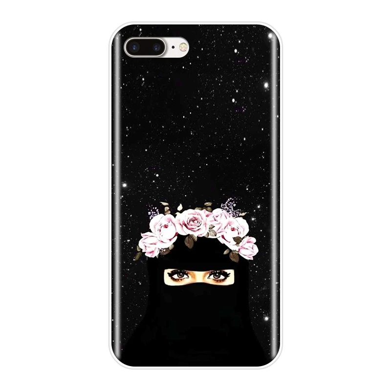 Исламский арабский мусульманский хиджаб глаз чехол для телефона для iPhone 6 S 6 S 7 8 X XR XS Max силиконовая Мягкая задняя крышка для iPhone 8 7 6 S 6 S Plus - Цвет: No.7