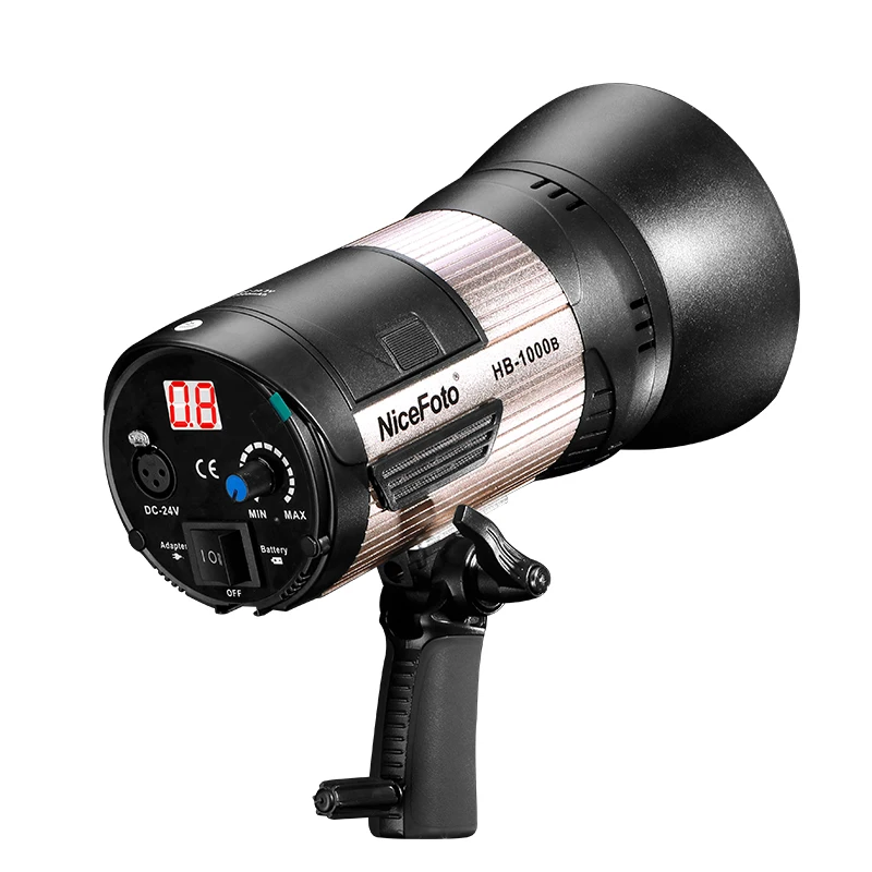NiceFoto HB 1000B 5500K Наружная Светодиодная лампа для видеосъемки с литий ионным