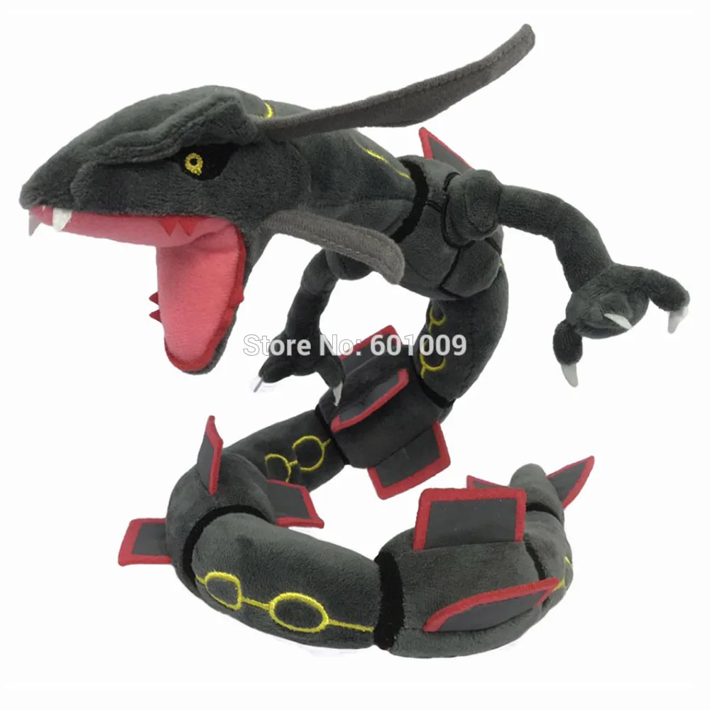 Новые 78 см Зеленые Черные Rayquaza Плюшевые игрушки-Драконы мягкие аниме куклы для лучших подарков в розницу