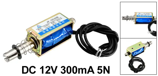 Uxcell DC 6/12 V Электромагнит 300mA 5N 10 мм Pull Push Тип открытая рамка линейный Электромагнит движения 1 шт