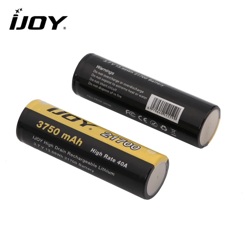 Оригинальный аккумулятор IJOY 21700 2 шт./лот 3750 мА/ч 40А перезаряжаемая батарея
