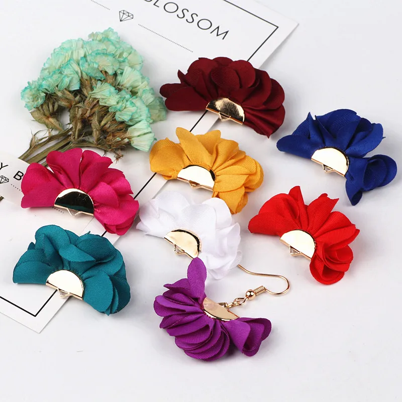 50 шт. Разноцветные Подвески из ткани с цветами и кисточками подвески для