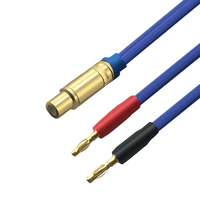 hifi audio cable female rca to 2 banana plug amplifier active speaker subwoofer cable ofc fm 75cm 1m 2m 3m 5m 8m 10m 12m
