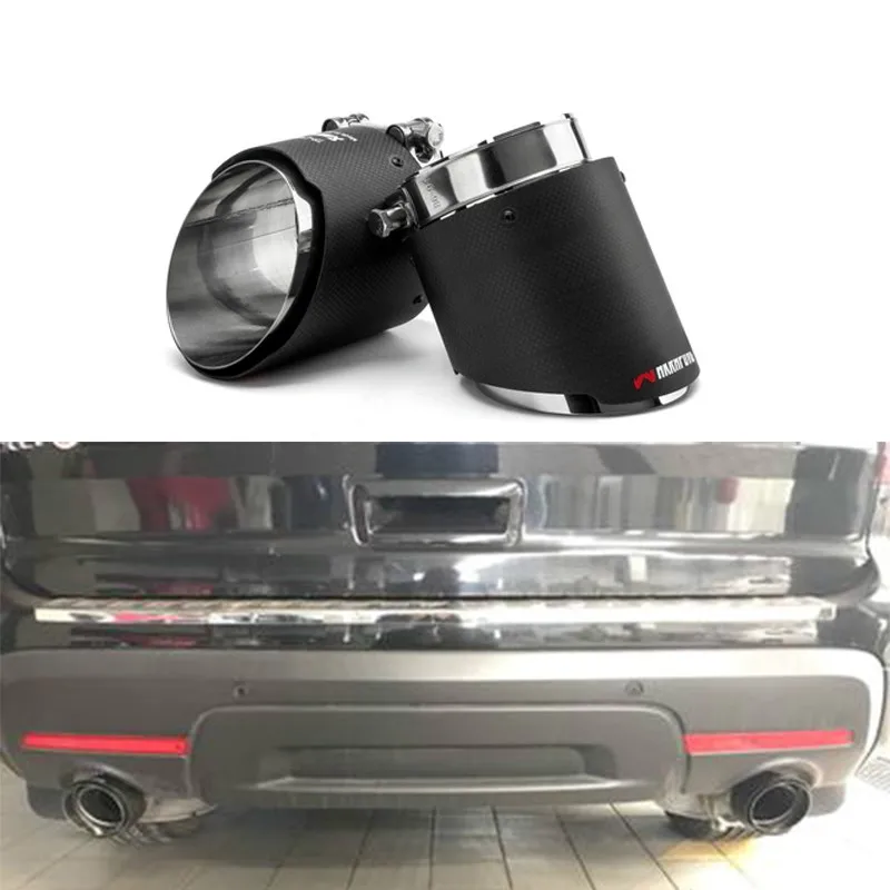 2 шт. Akrapovic выхлопных систем углеродного волокна рассеиватель света хвост для Ford Explorer Ford Kuga Escape 2013