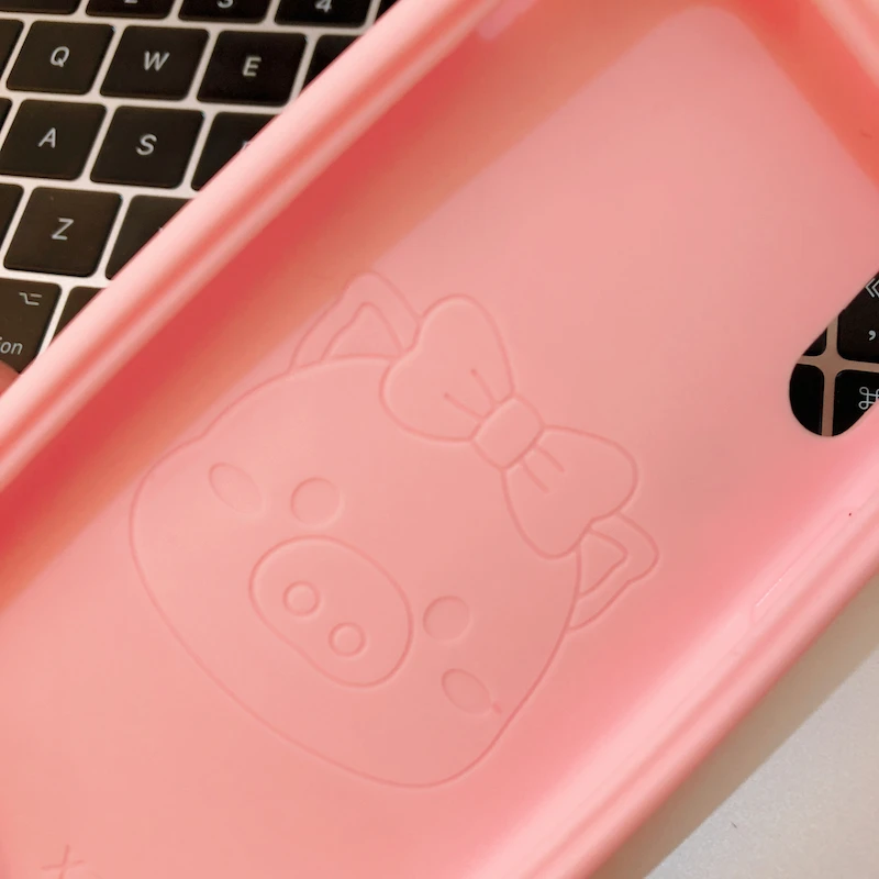Q UNCLE 3D Cartoon Pink Cute Pigs Soft Silicone Phone Back Cover Case for Samsung Galaxy J2 J7 Prime J710 A7 A8 C7 |